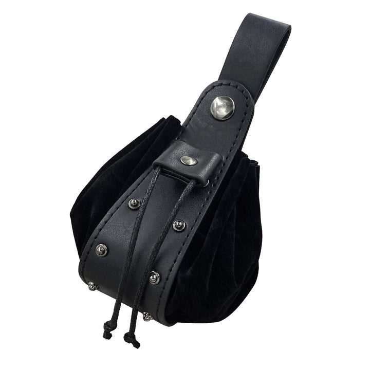 WorldNorse Rivet Accent Leather Belt Pouch Bag