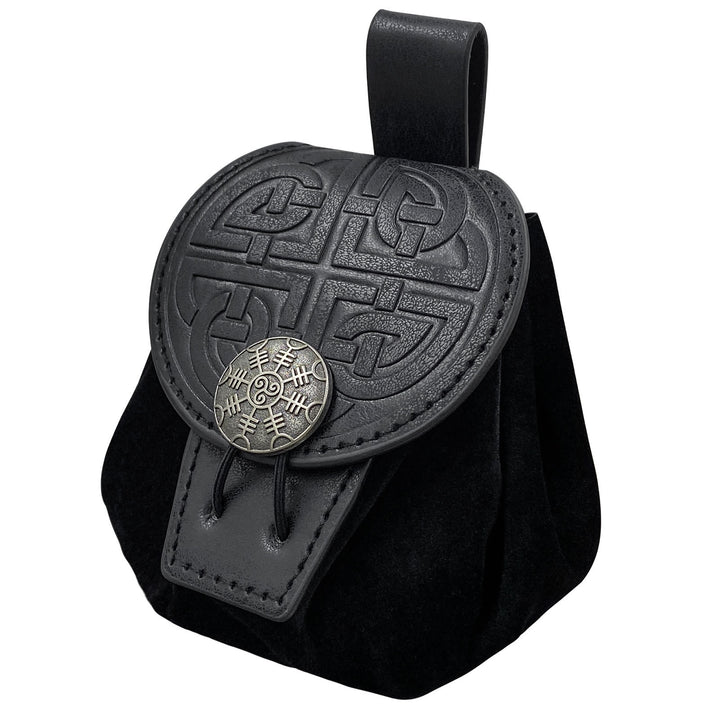 WorldNorse Helm of Awe Leather Belt Pouch Bag