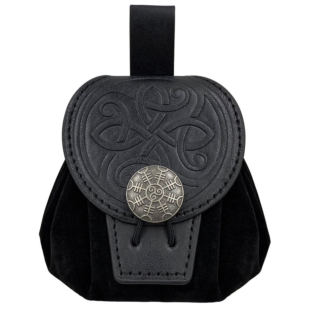 WorldNorse Helm of Awe Leather Belt Pouch Bag