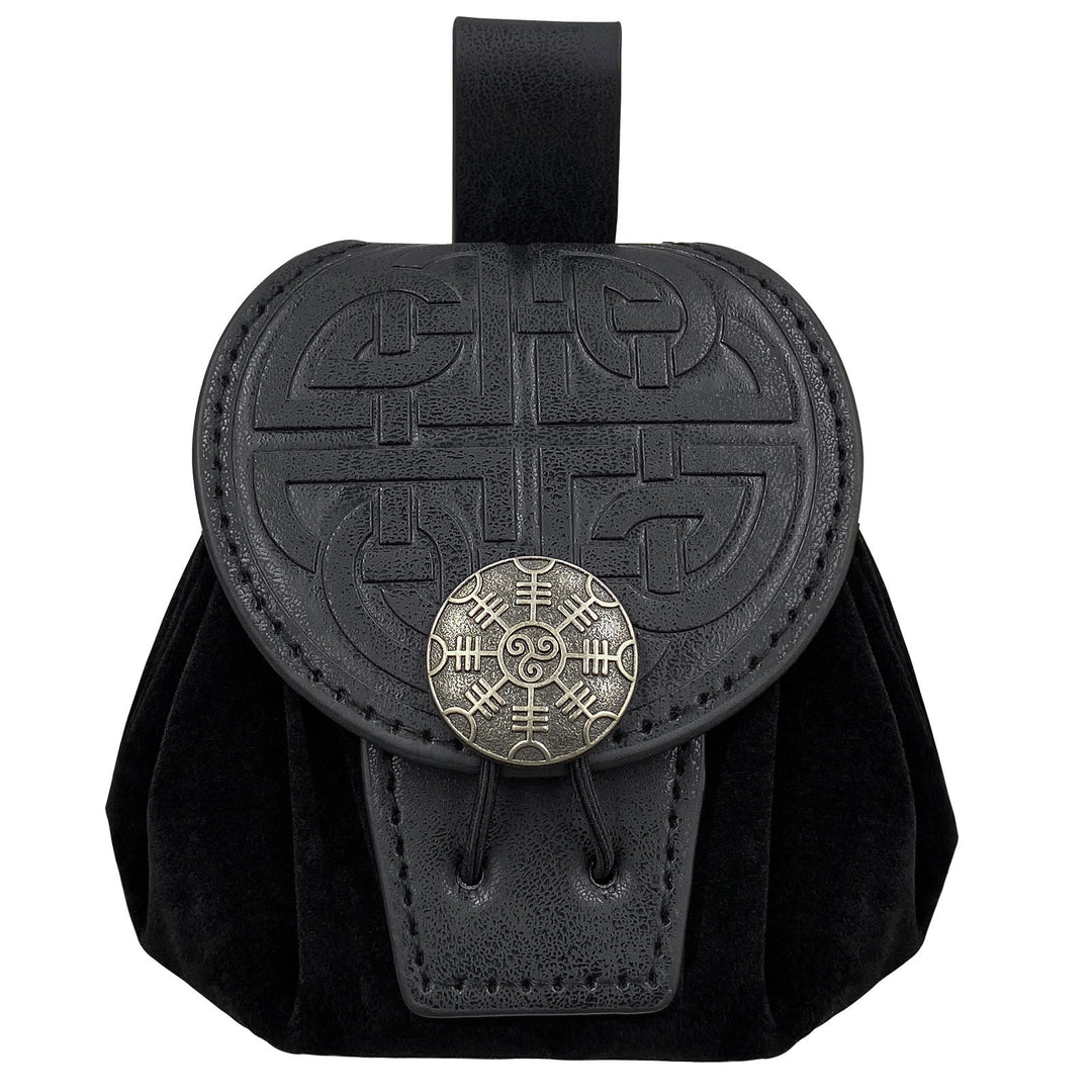 WorldNorse Helm of Awe Leather Belt Pouch Bag