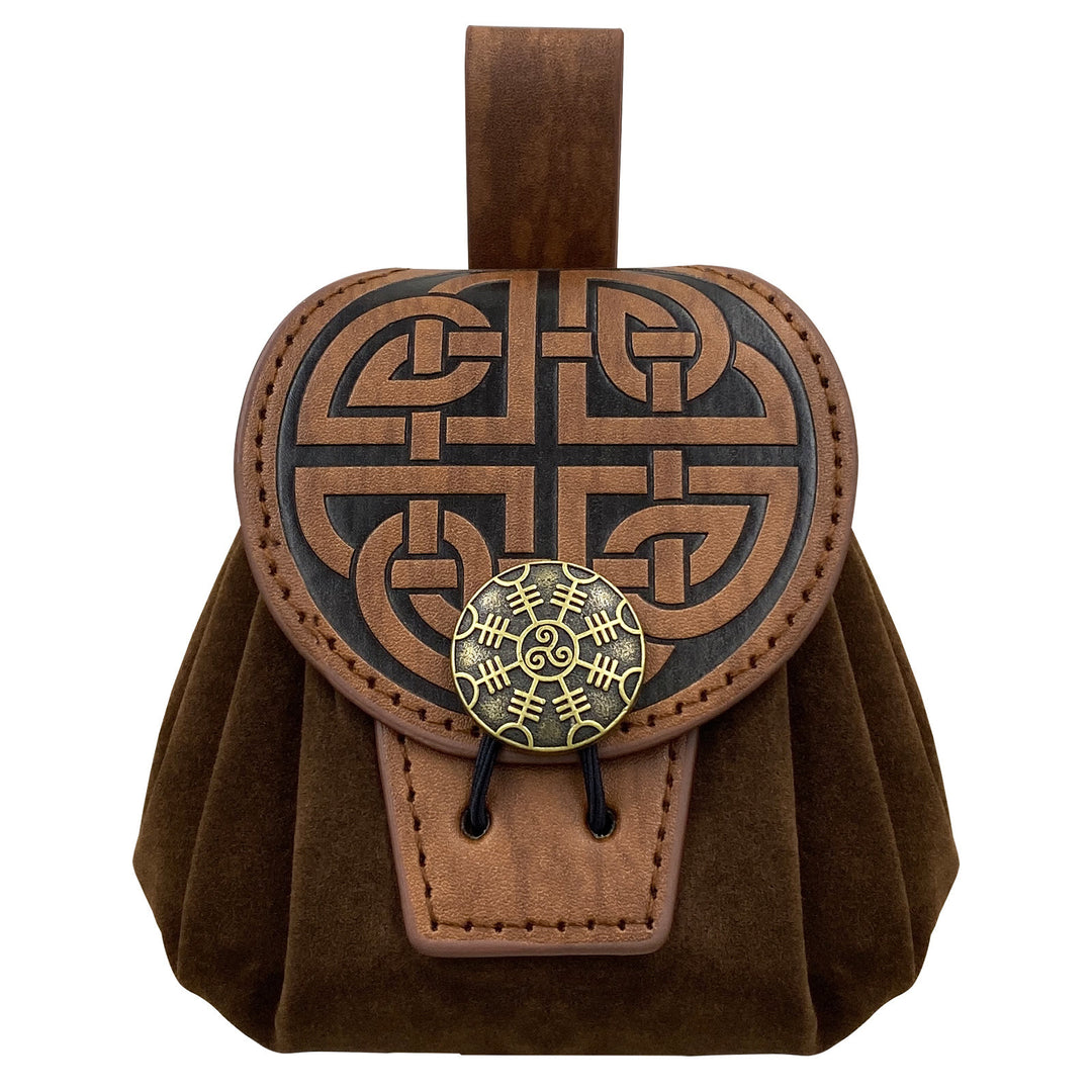 WorldNorse Helm of Awe Leather Belt Pouch Bag