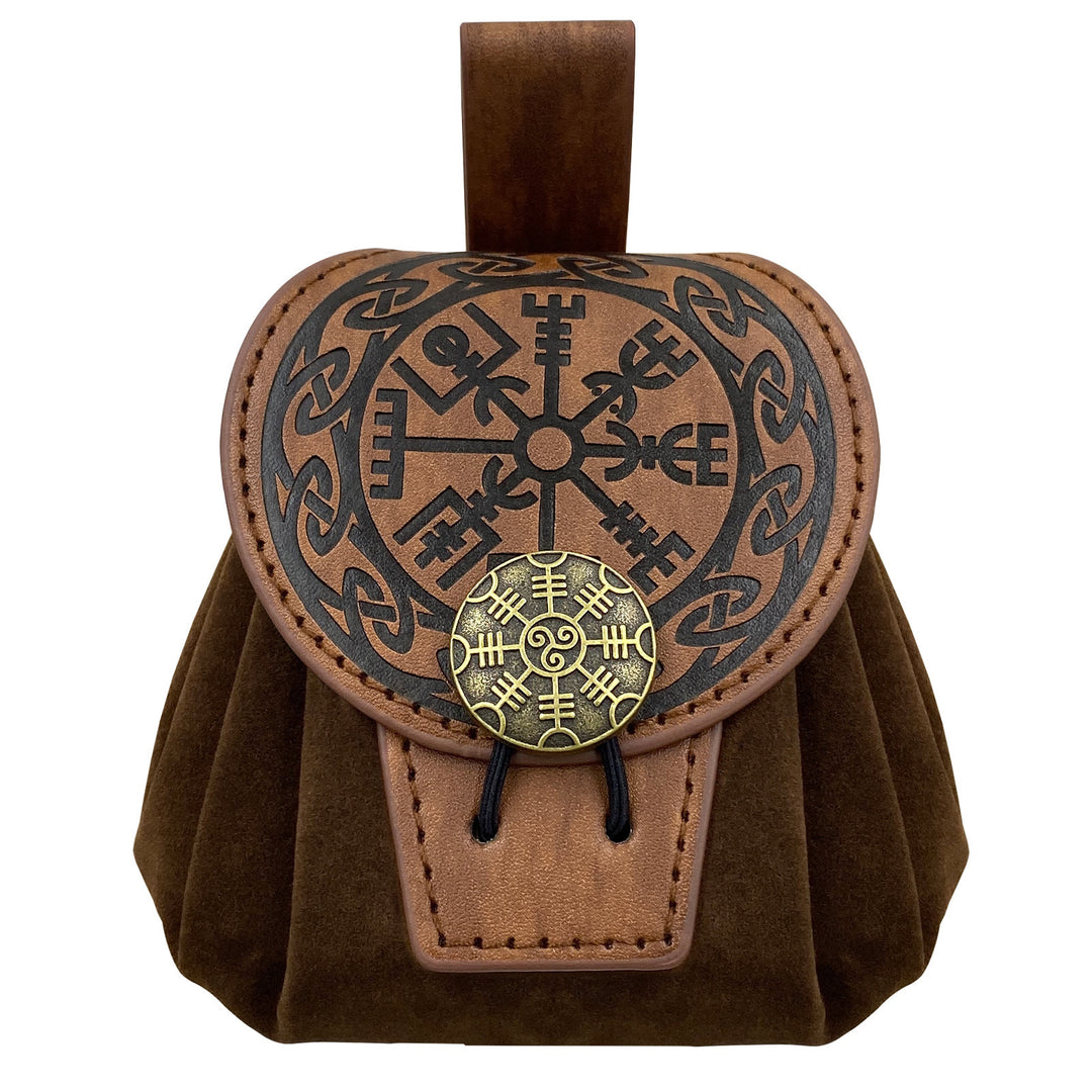 WorldNorse Helm of Awe Leather Belt Pouch Bag