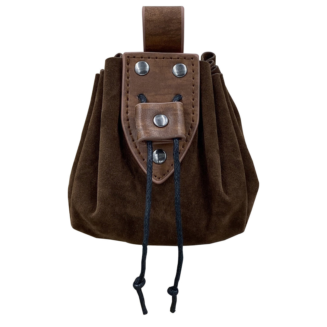 WorldNorse Drawstring Leather Belt Pouch Bag