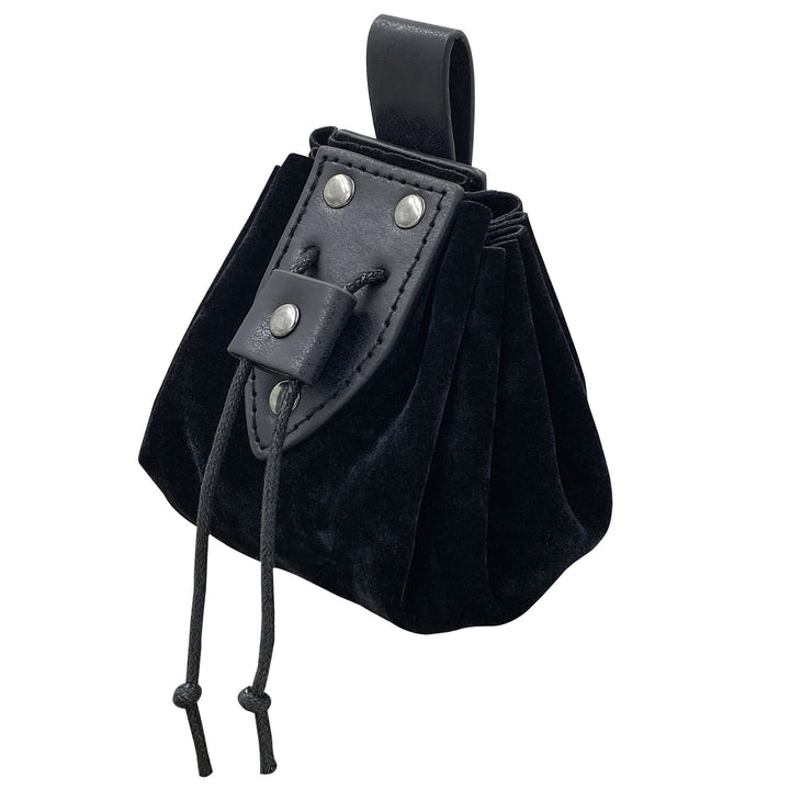 WorldNorse Drawstring Leather Belt Pouch Bag