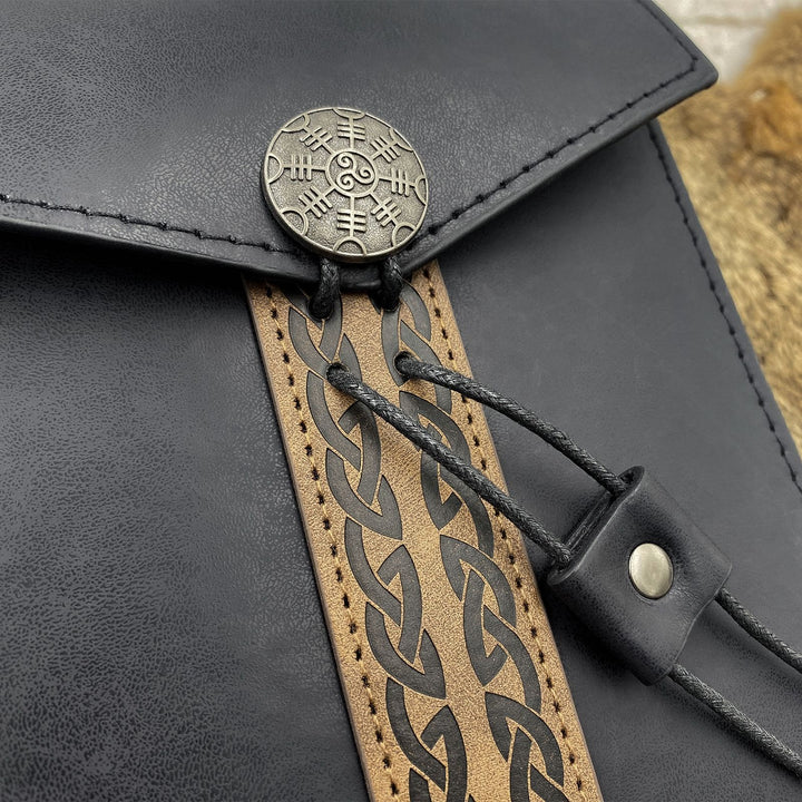 WorldNorse Belt Pouch Leather Buckle Square Bag