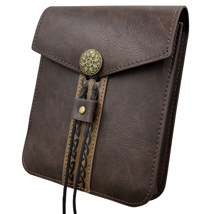 WorldNorse Belt Pouch Leather Buckle Square Bag