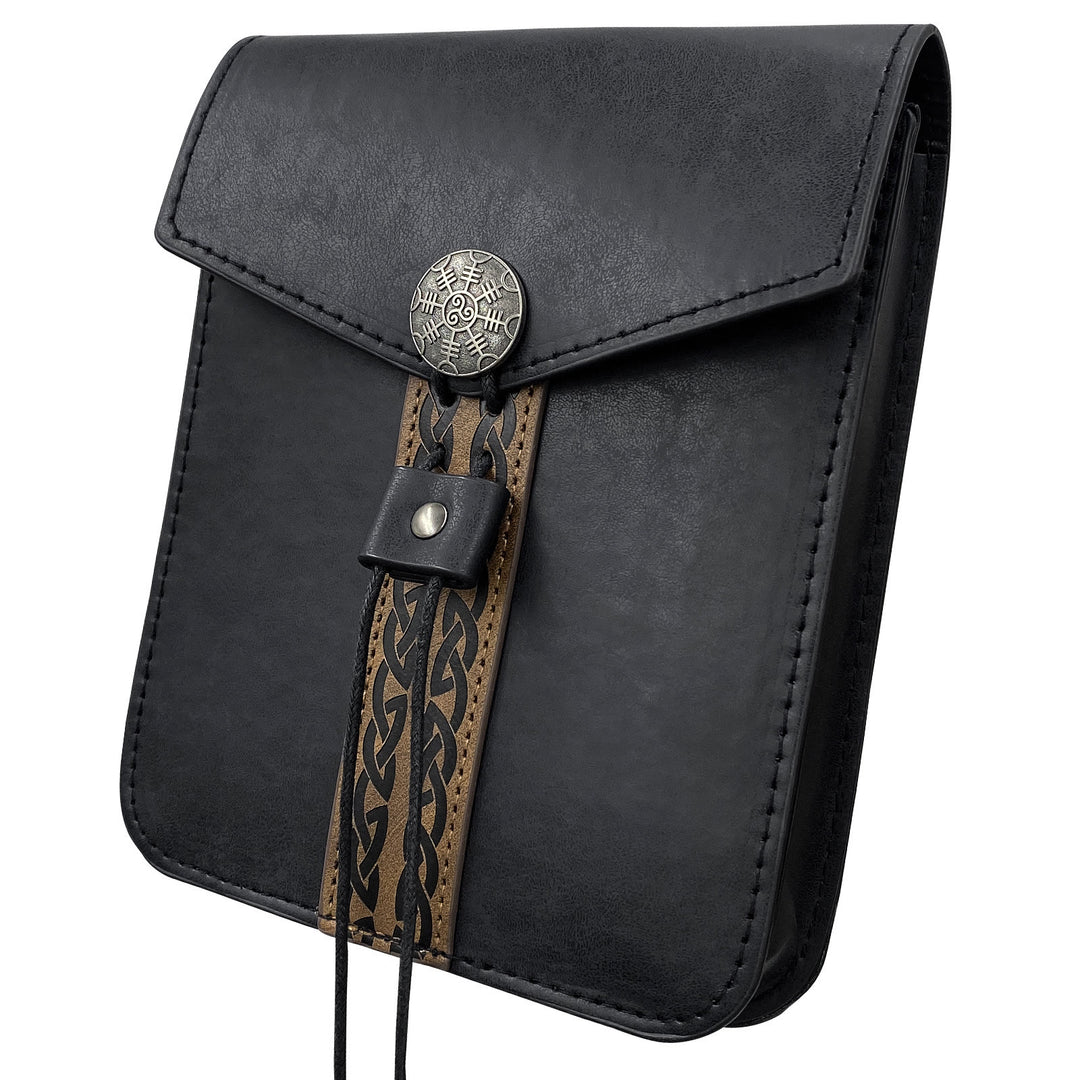 WorldNorse Belt Pouch Leather Buckle Square Bag