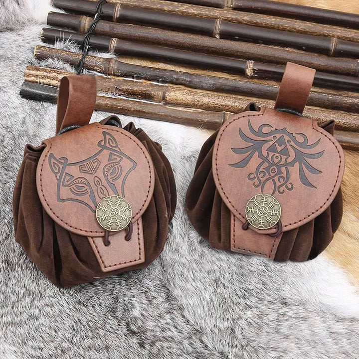 WorldNorse Wolve Leather Belt Pouch Bag - image 7