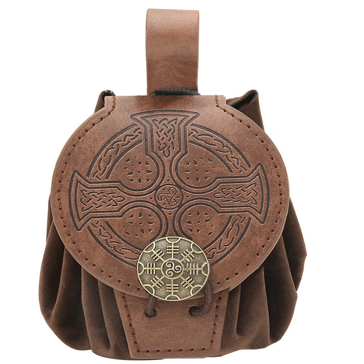 WorldNorse Wolve Leather Belt Pouch Bag - Style#4 - Brown - image 14