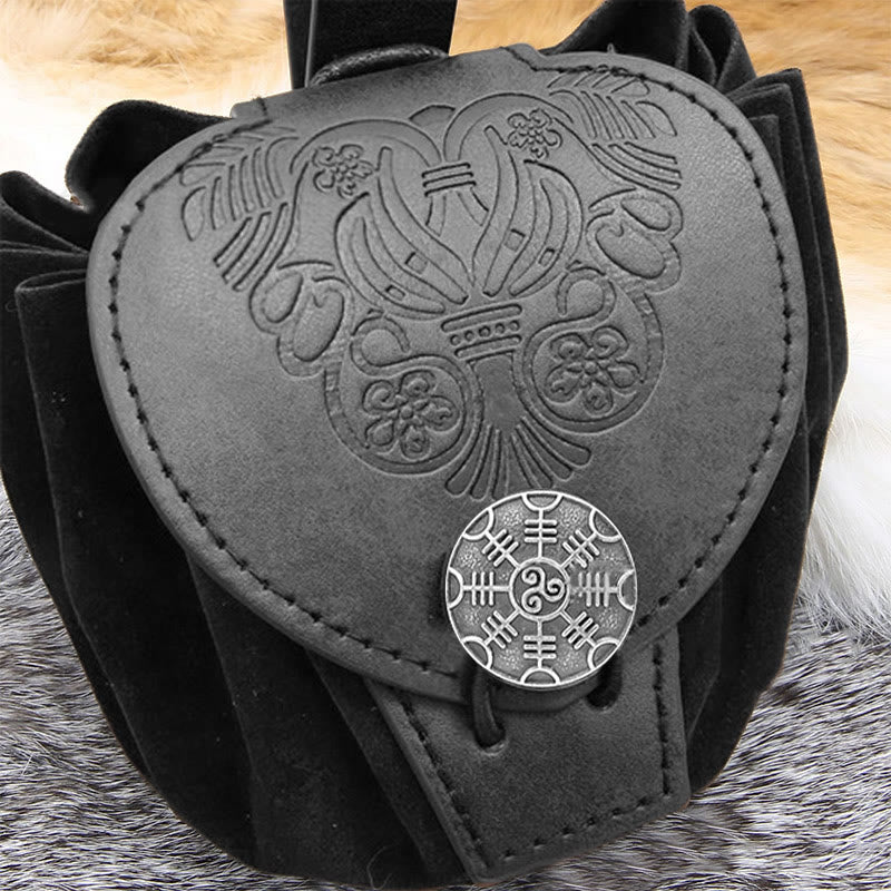 WorldNorse Wolve Leather Belt Pouch Bag