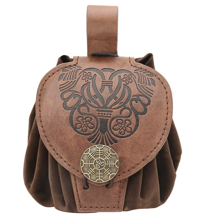 WorldNorse Wolve Leather Belt Pouch Bag - Style#3 - Brown - image 10
