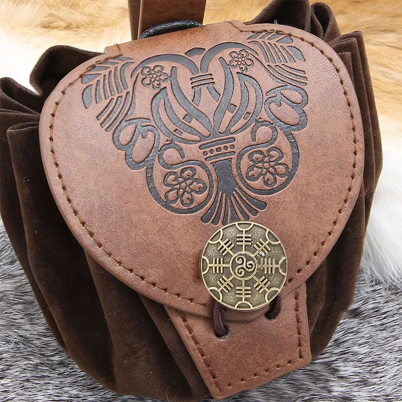 WorldNorse Wolve Leather Belt Pouch Bag