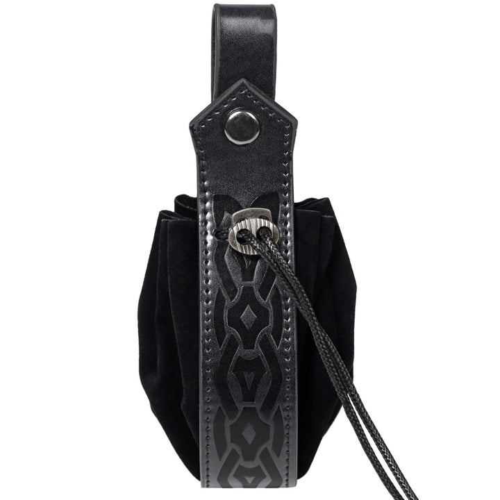 WorldNorse Drawstring Closure Leather Belt Pouch Bag