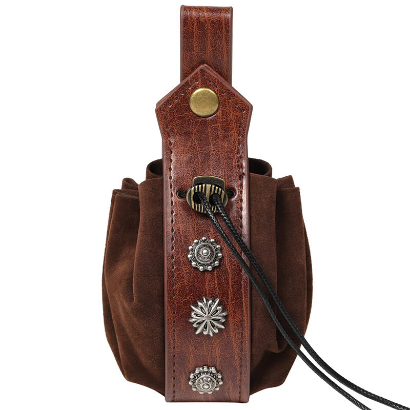 WorldNorse Medieval Suede Leather Belt Pouch Bag