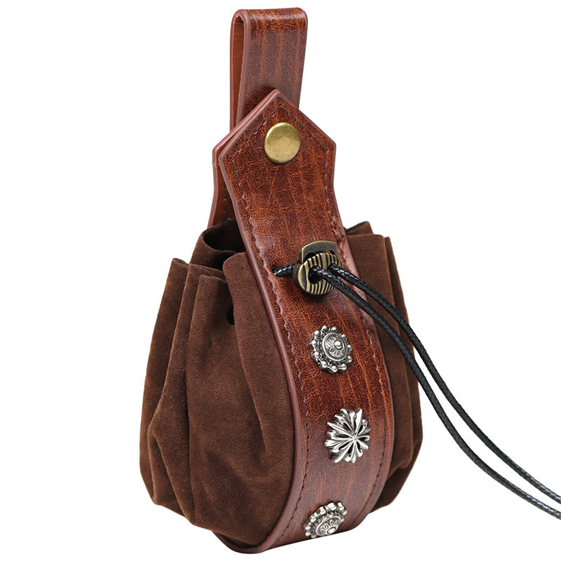 WorldNorse Medieval Suede Leather Belt Pouch Bag