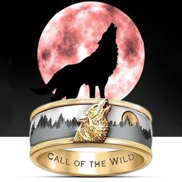 WorldNorse "Call to the Wild" Wolf Ring