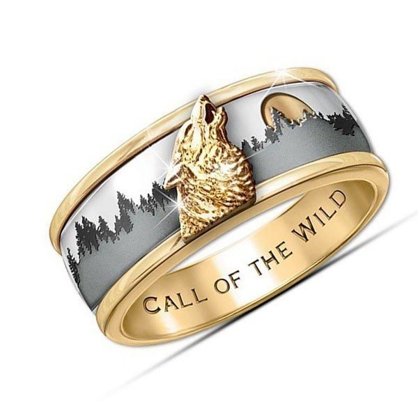 WorldNorse "Call to the Wild" Wolf Ring