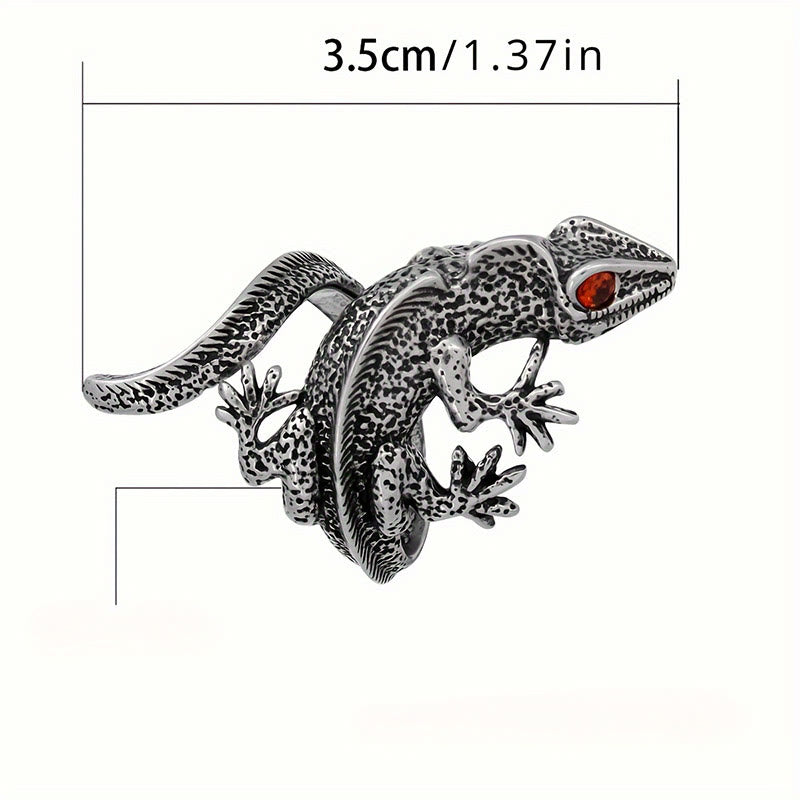 WorldNorse Retro Lizard Adjustable Ring