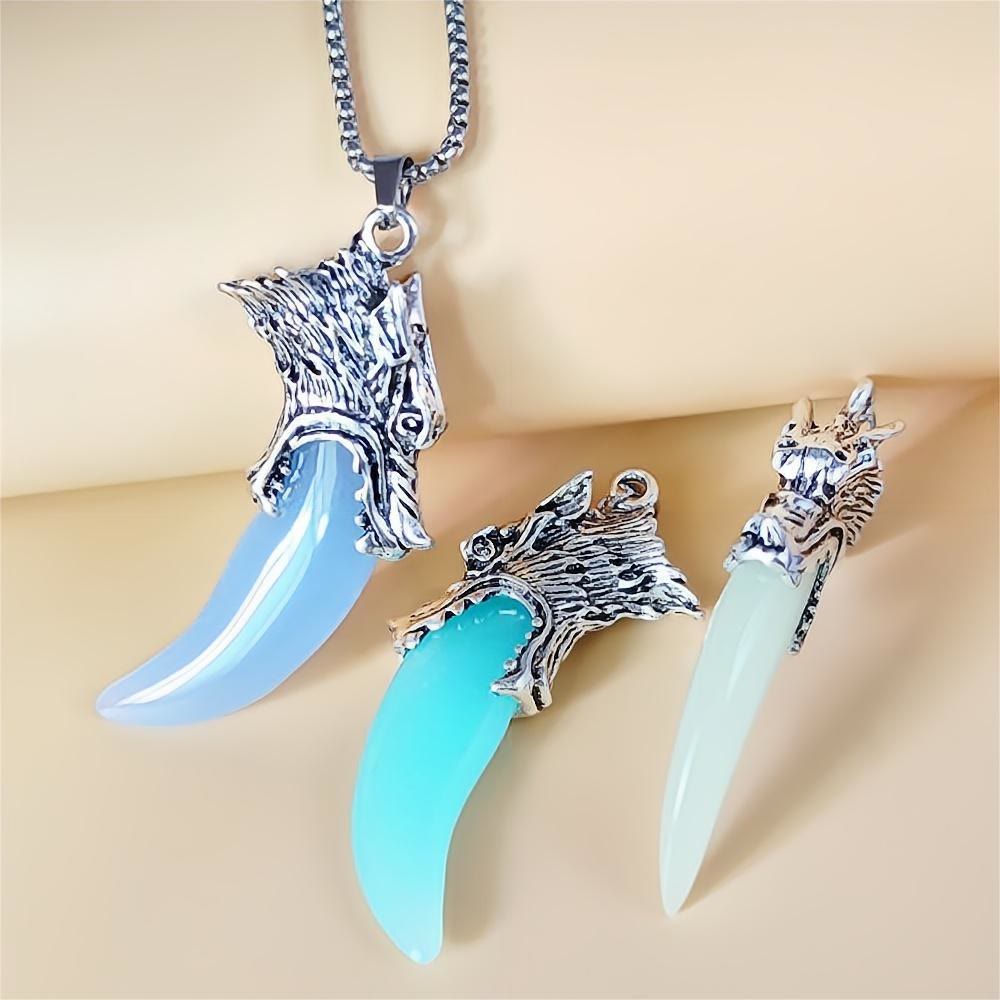 WorldNorse Glow in the Dark Wolf Teeth Necklace - image 6