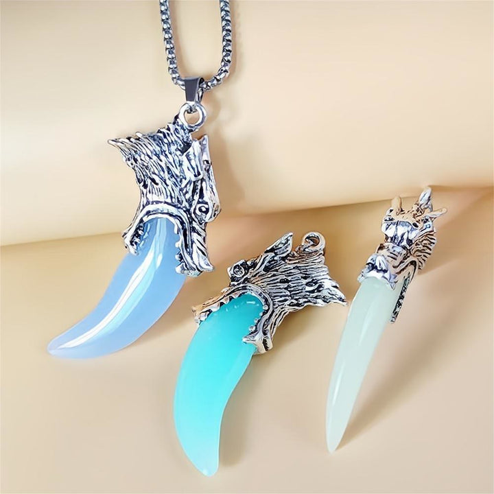 WorldNorse Glow in the Dark Wolf Teeth Necklace - image 6