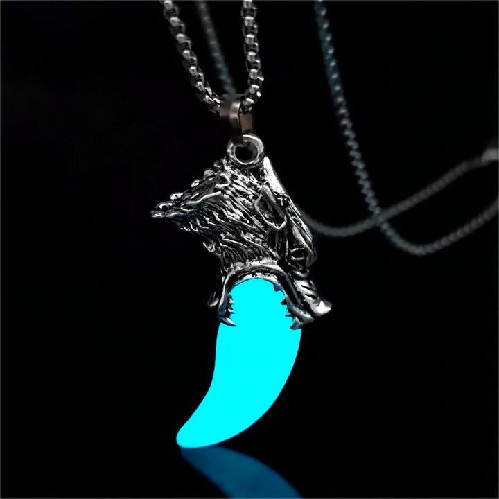 WorldNorse Glow in the Dark Wolf Teeth Necklace - image 3