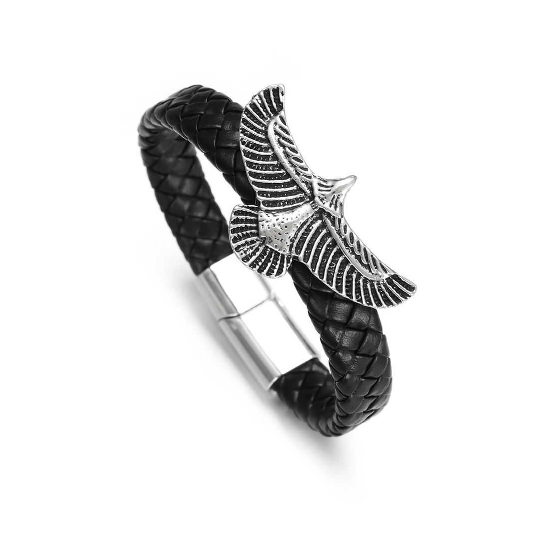 WorldNorse "Soaring Freedom" Eagle Leather Bracelet - image 4