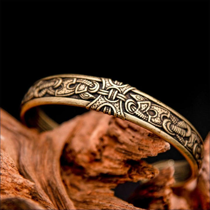 WorldNorse Vintage Nordic Jelling Art Bangle Bracelet