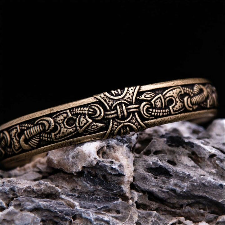 WorldNorse Vintage Nordic Jelling Art Bangle Bracelet