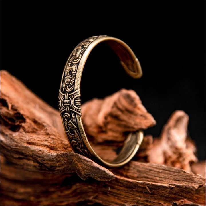 WorldNorse Vintage Nordic Jelling Art Bangle Bracelet