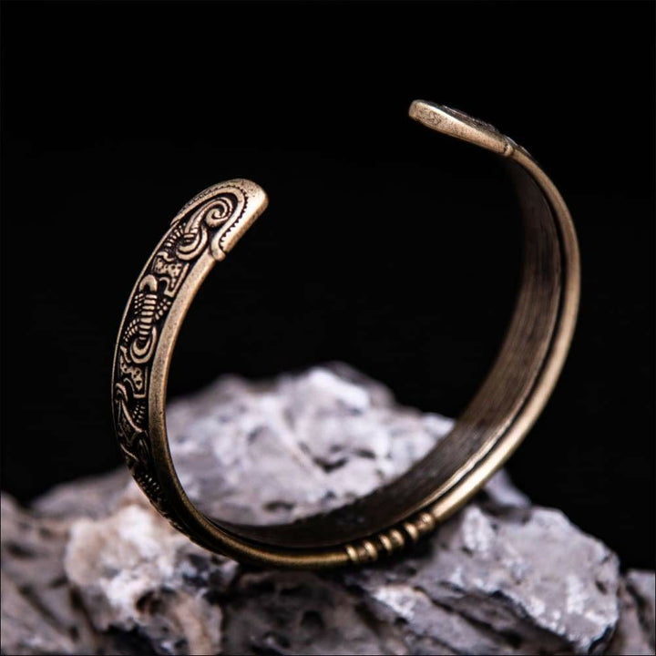 WorldNorse Vintage Nordic Jelling Art Bangle Bracelet