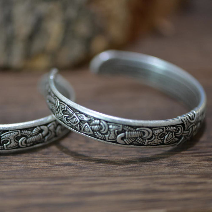WorldNorse Vintage Nordic Jelling Art Bangle Bracelet