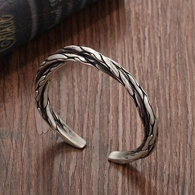 FREE Today: Handcrafted Dual Twist Cuff Bracelet