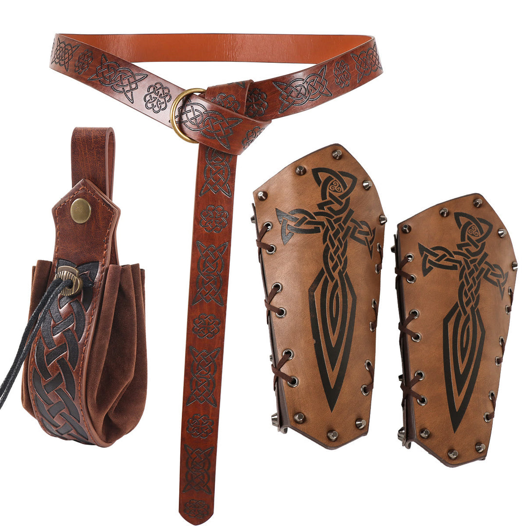 WorldNorse Viking Prints Arm Bracers / Belt / Belt Pouch Bag