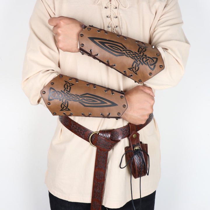 WorldNorse Viking Prints Arm Bracers / Belt / Belt Pouch Bag