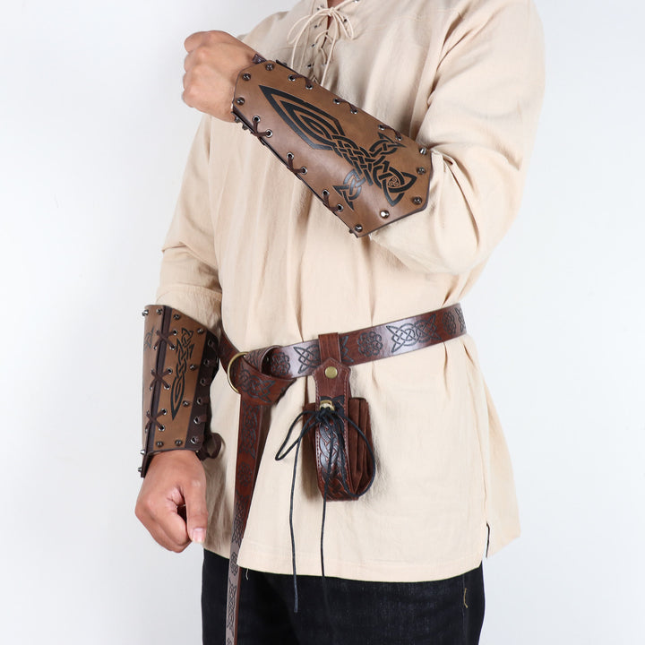 WorldNorse Viking Prints Arm Bracers / Belt / Belt Pouch Bag