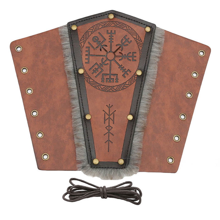 WorldNorse Vegvisir Guard Eco Leather Arm Bracers