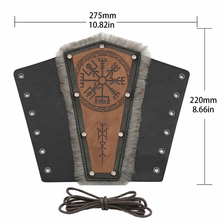 WorldNorse Vegvisir Guard Eco Leather Arm Bracers