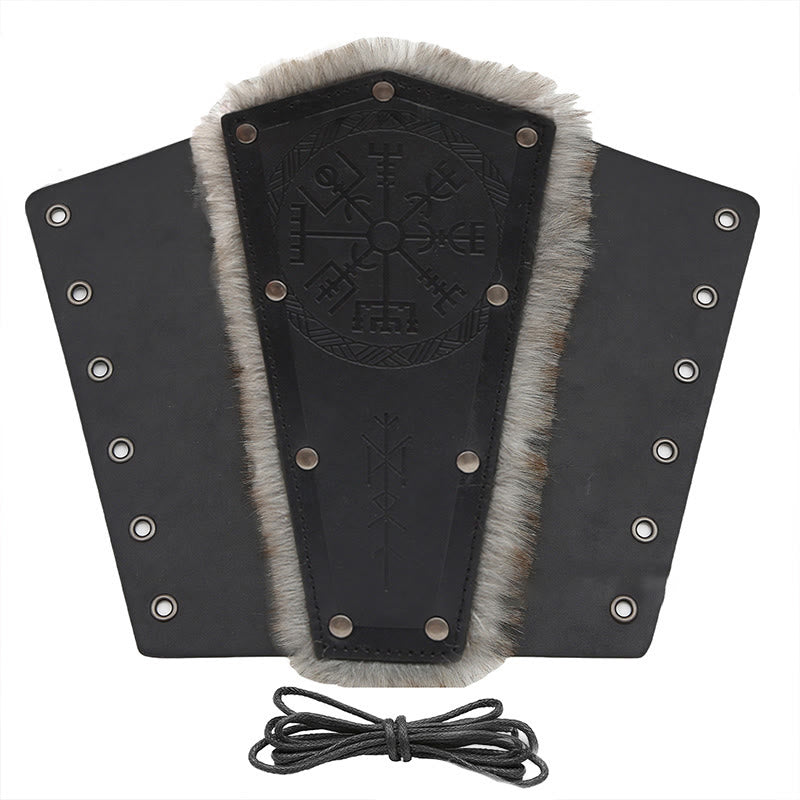 WorldNorse Vegvisir Guard Eco Leather Arm Bracers