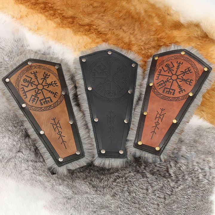 WorldNorse Vegvisir Guard Eco Leather Arm Bracers