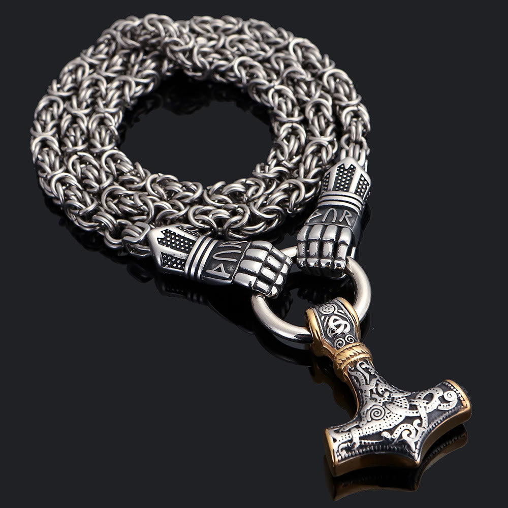 WorldNorse Viking Mjolnir Thor's Hammer Necklace