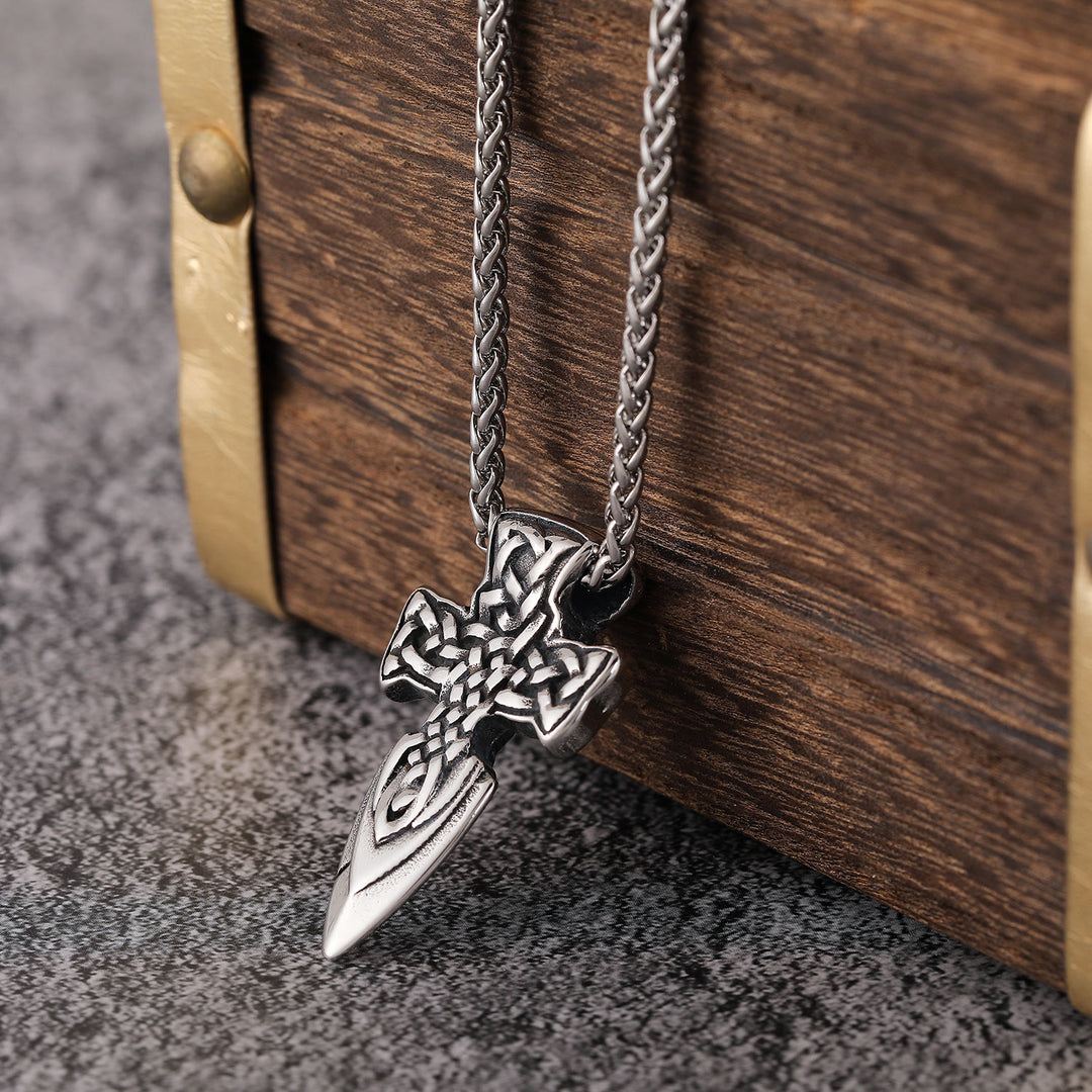 WorldNorse Celtic Knot Sword Necklace