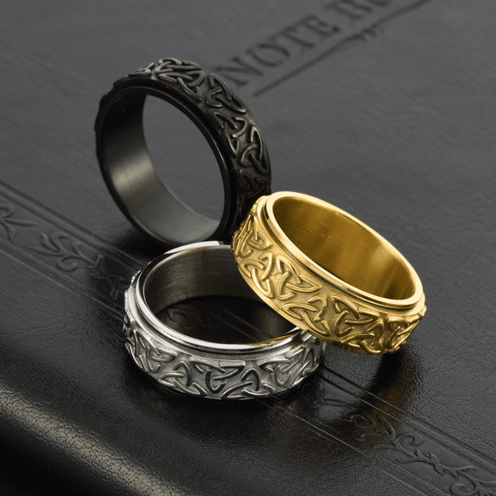 WorldNorse Viking Triquetra Spinner Ring