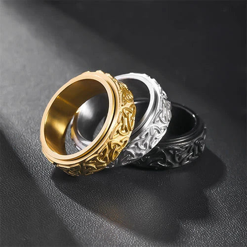 WorldNorse Viking Triquetra Spinner Ring