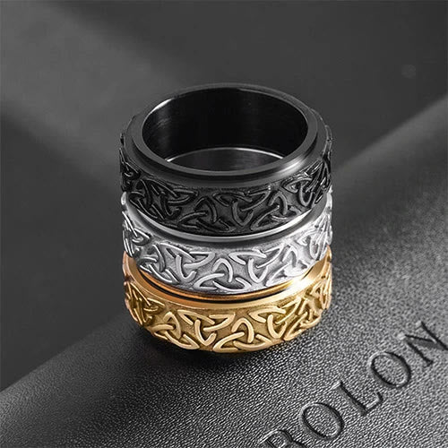 WorldNorse Viking Triquetra Spinner Ring - image 8