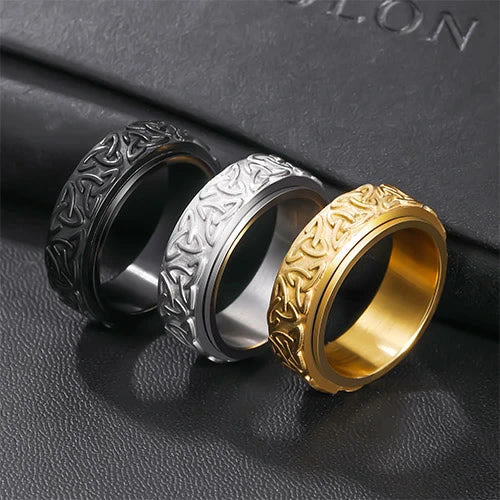 WorldNorse Viking Triquetra Spinner Ring