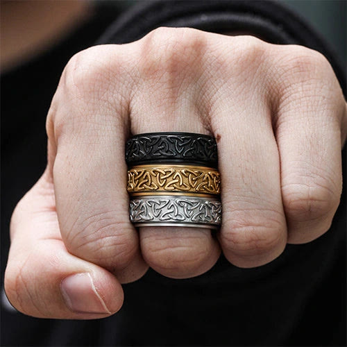 WorldNorse Viking Triquetra Spinner Ring - image 5