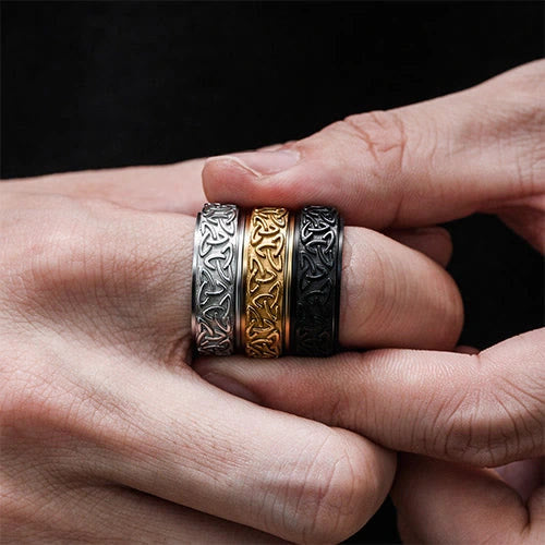 WorldNorse Viking Triquetra Spinner Ring