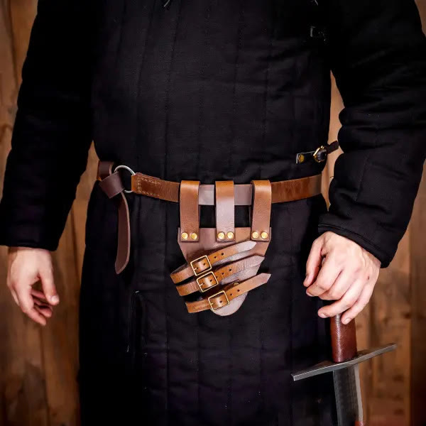 WorldNorse Three-Buckled Angled Sword Belt Sheath