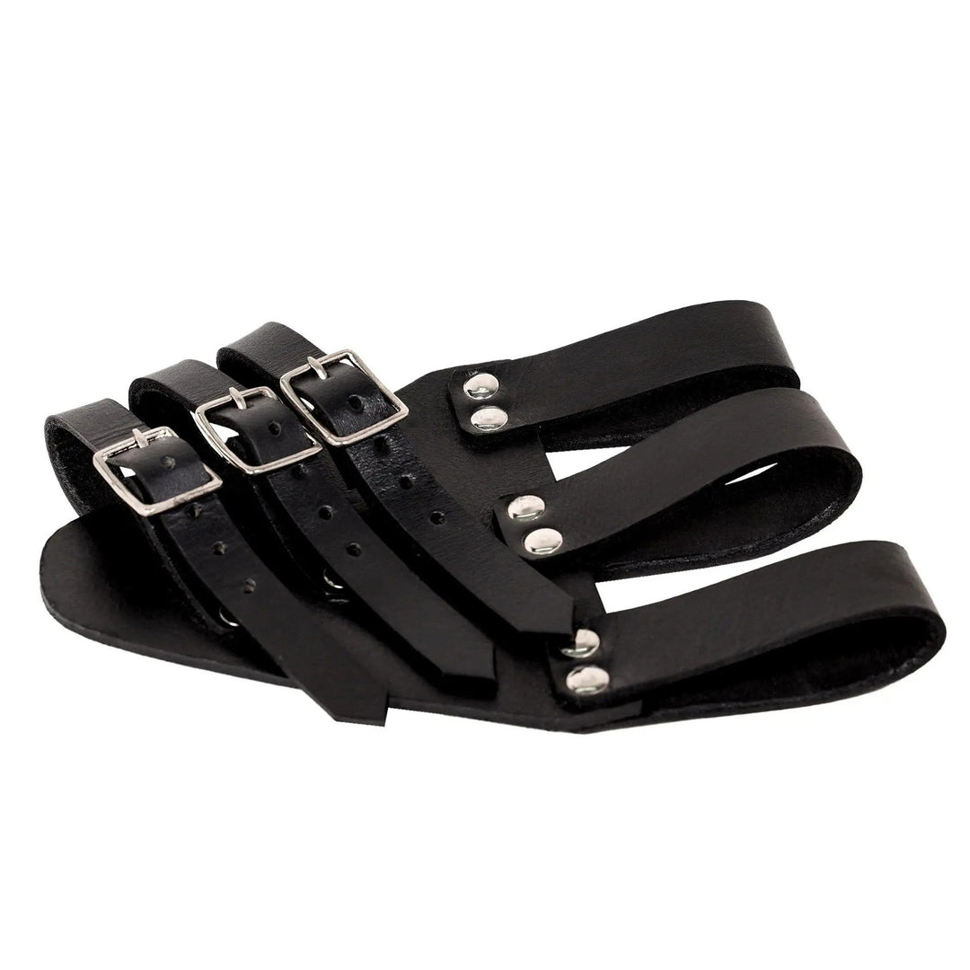 WorldNorse Three-Buckled Angled Sword Belt Sheath - Black - image 7