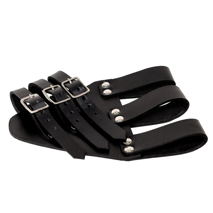 WorldNorse Three-Buckled Angled Sword Belt Sheath - Black - image 7